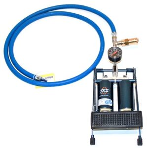 Foot pump with safety valve